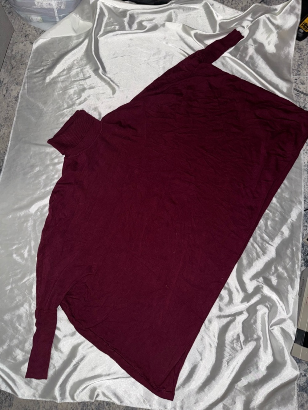 Alfani Wine Ribbed Knit Turtleneck
